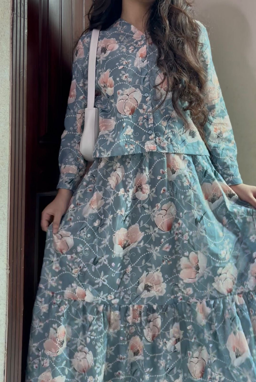 Nooré Luxe Embroidered Chikankari Skirt Set