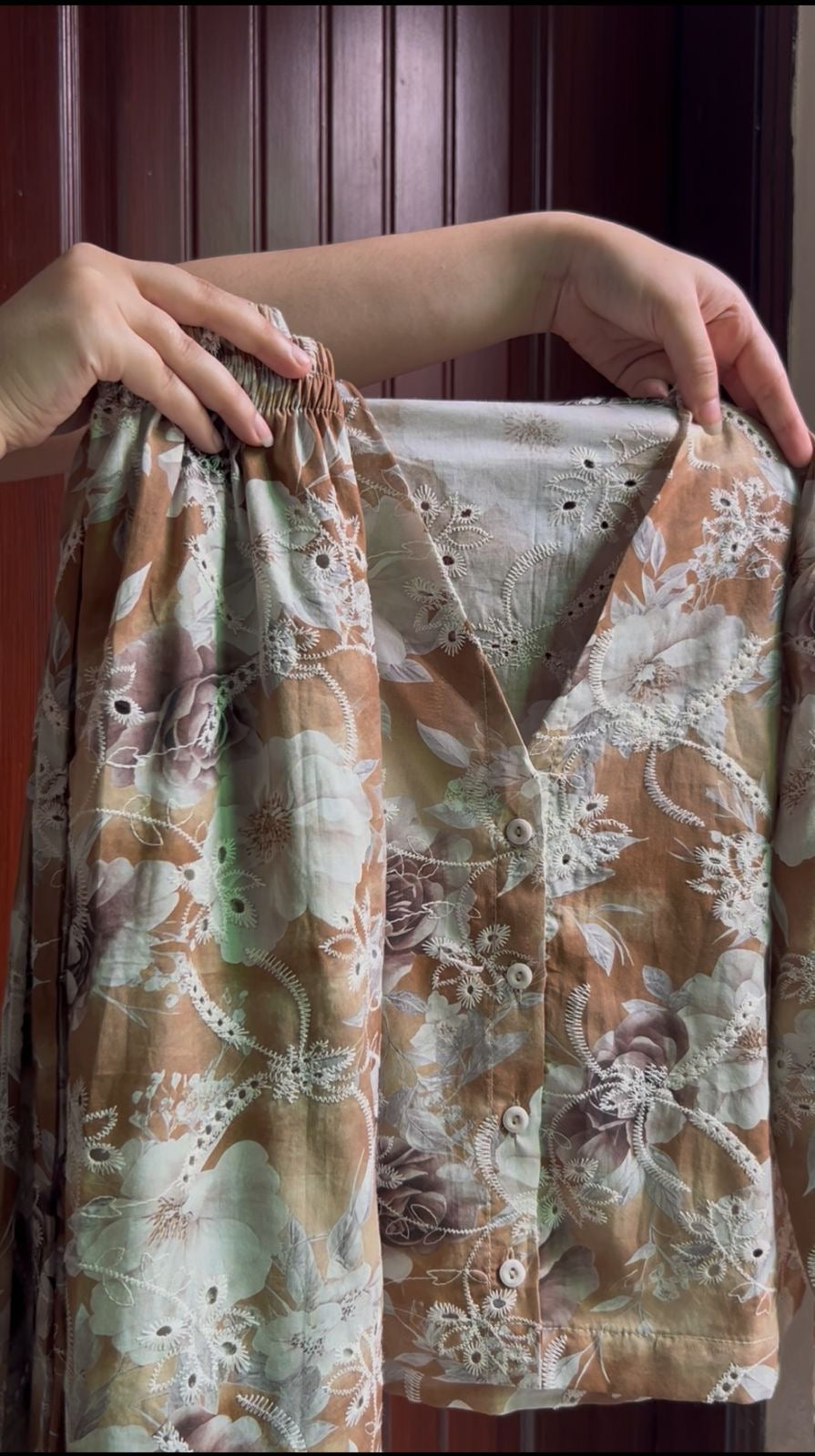 Nooré Luxe Embroidered Chikankari Skirt Set