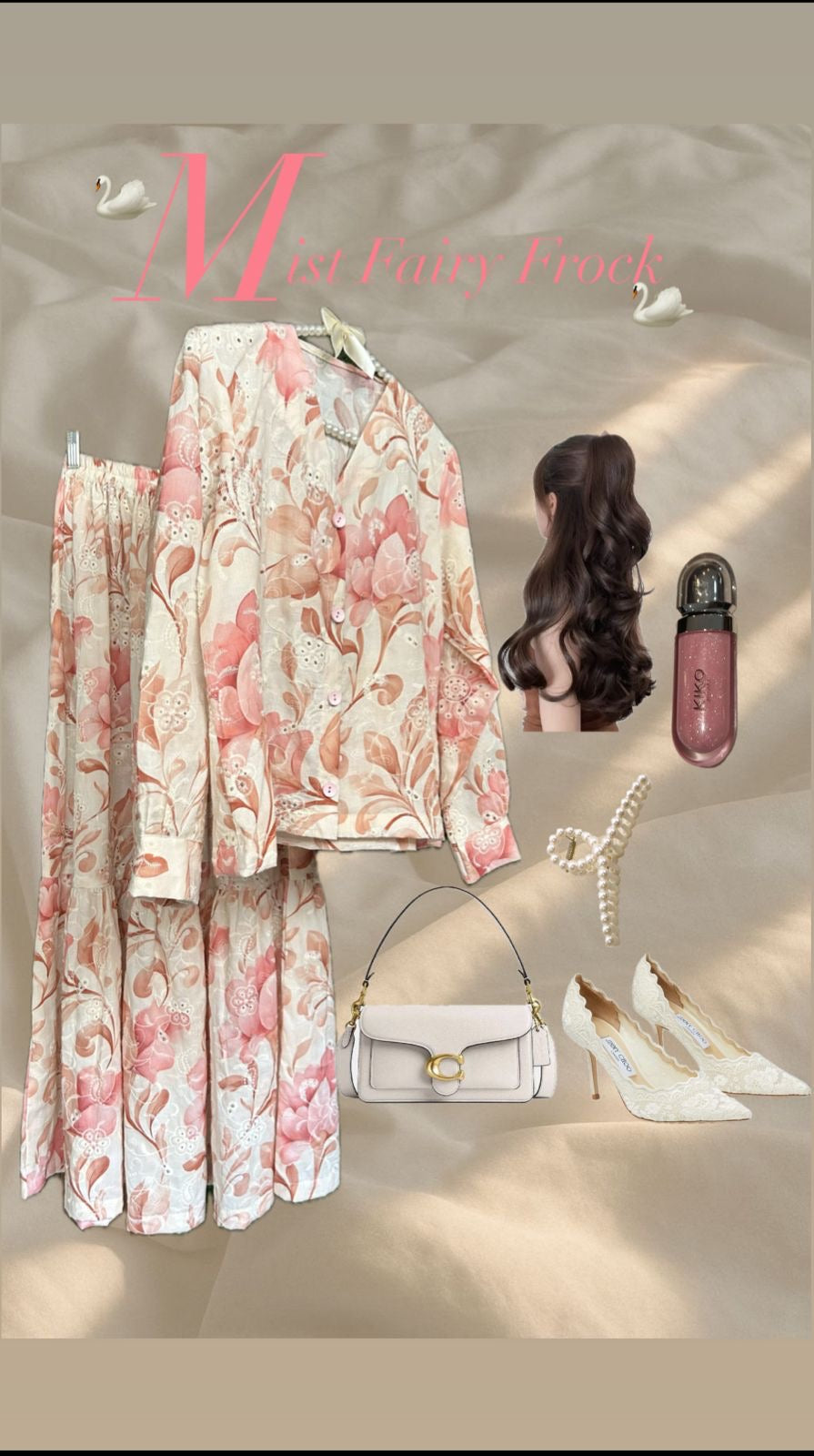 Nooré Luxe Embroidered Chikankari Skirt Set