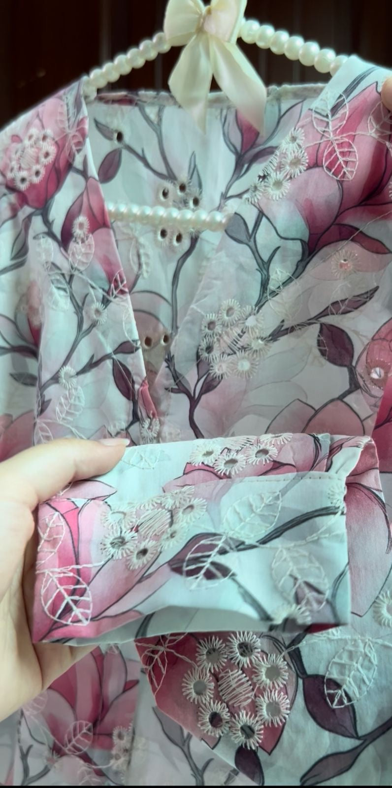Nooré Luxe Embroidered Chikankari Skirt Set