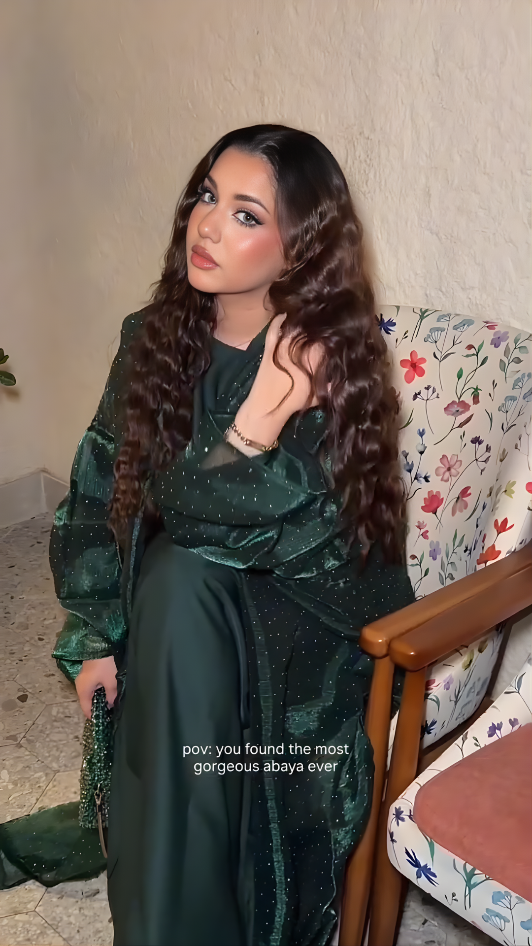 Rhinestone Luxe Silk Abaya