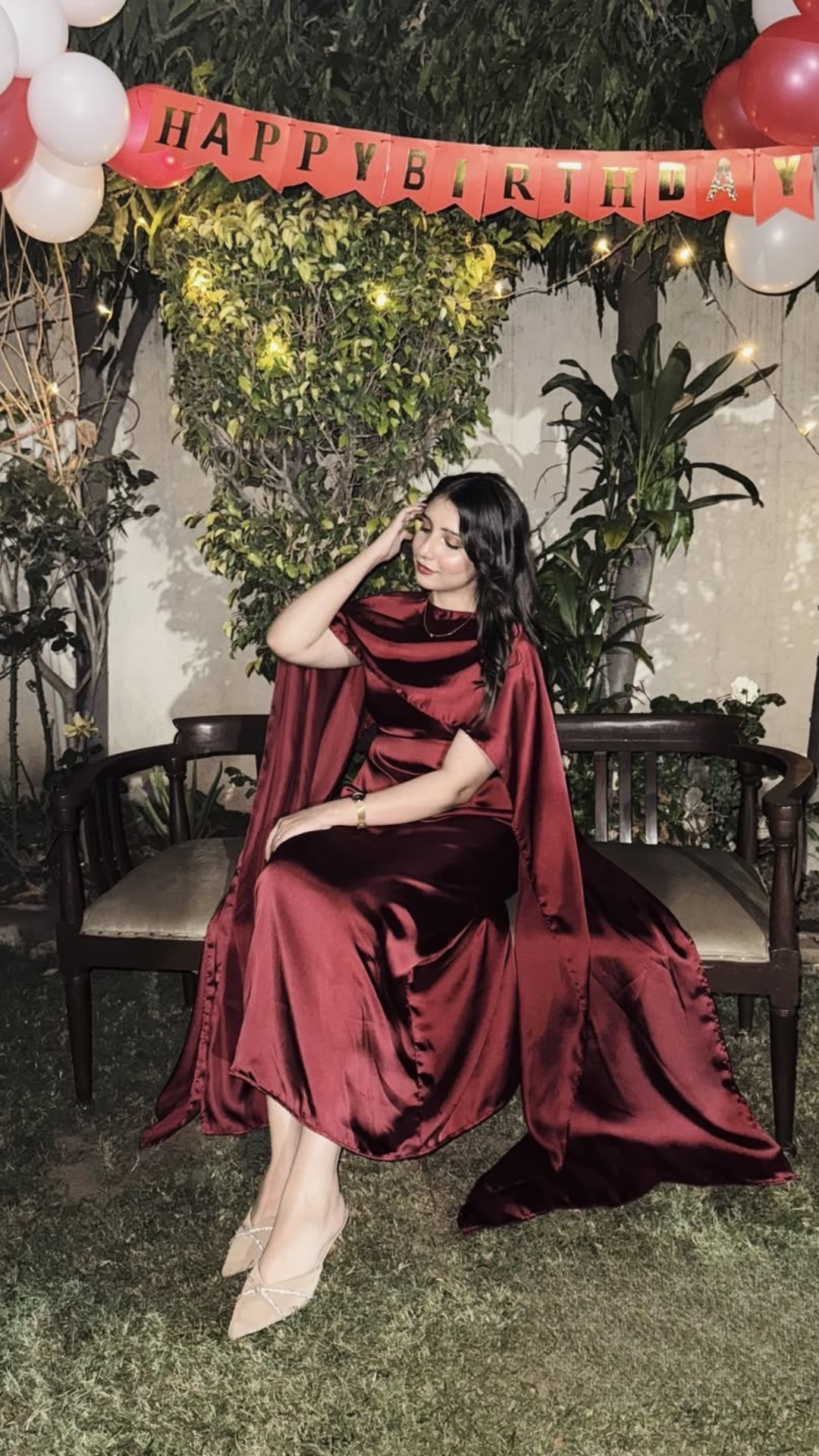 MONARCH SILK CAPE SHAWL DRESS | Half sleeves attach with the gown