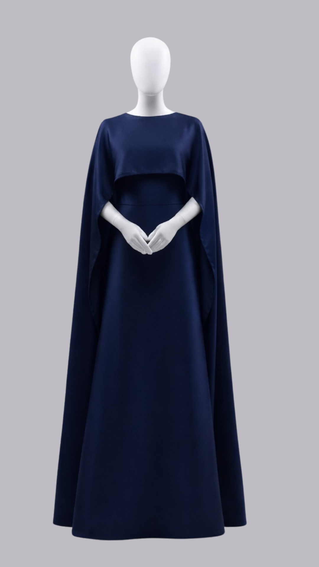 MONARCH SILK CAPE SHAWL DRESS | Half sleeves attach with the gown