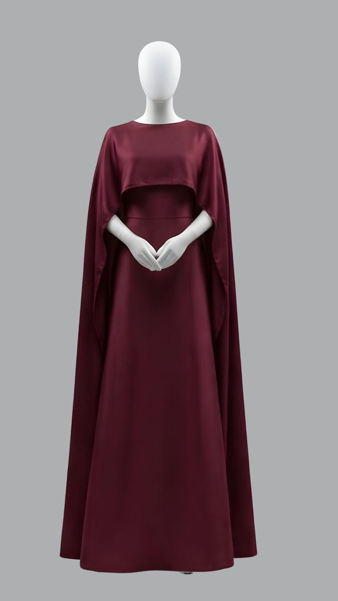 MONARCH SILK CAPE SHAWL DRESS | Half sleeves attach with the gown