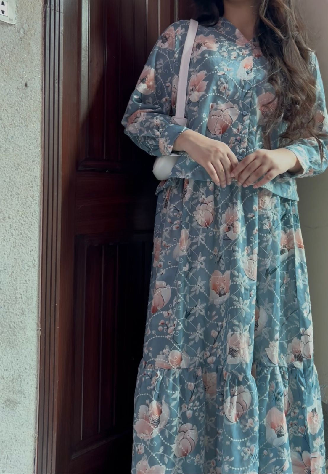 Nooré Luxe Embroidered Chikankari Skirt Set