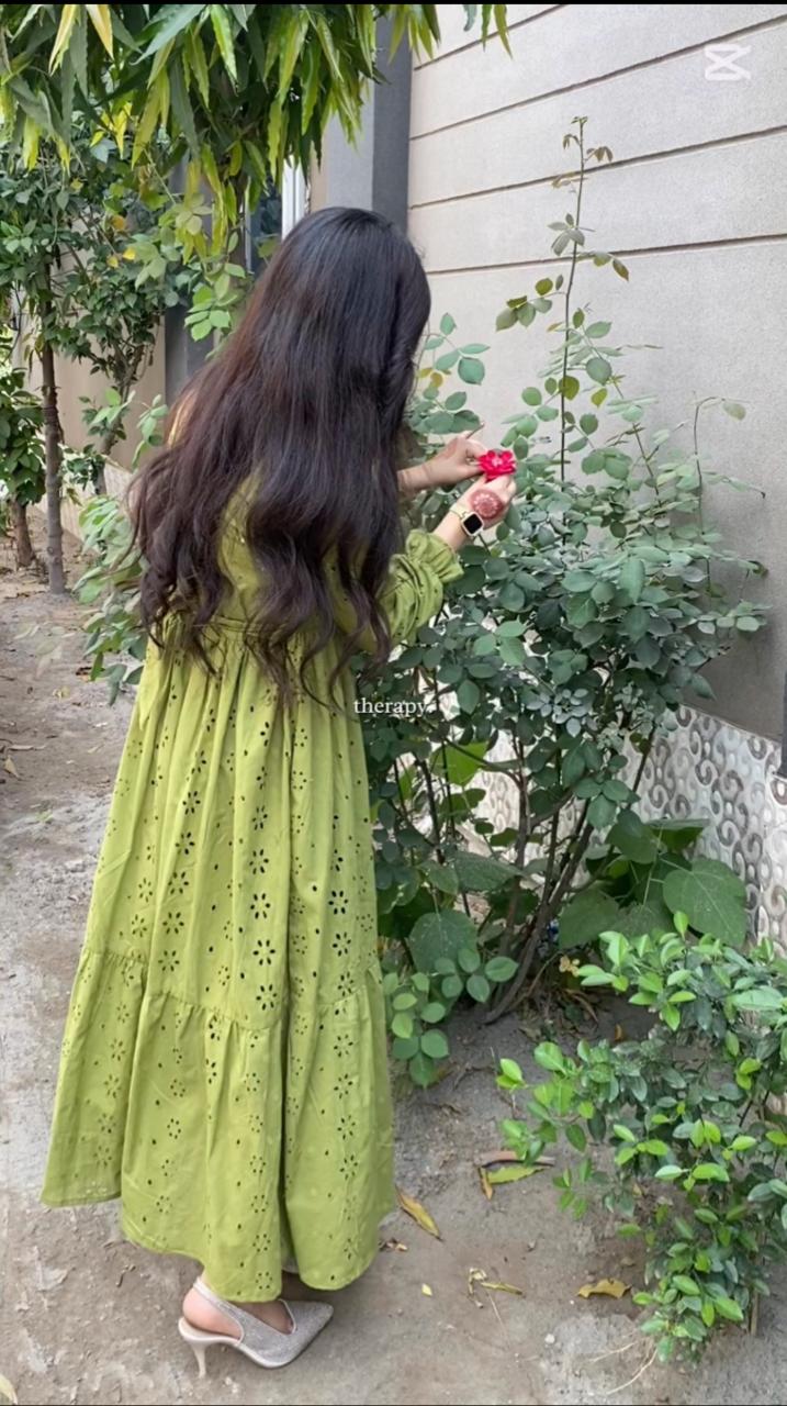 Zariah Luxe Chikankari Embroidered Grace Flow Frock