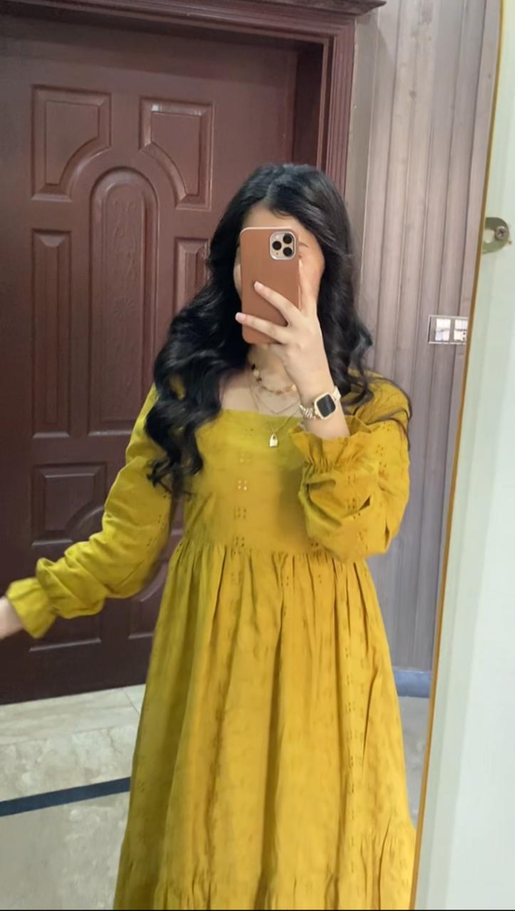 Zariah Luxe Chikankari Embroidered Grace Flow Frock