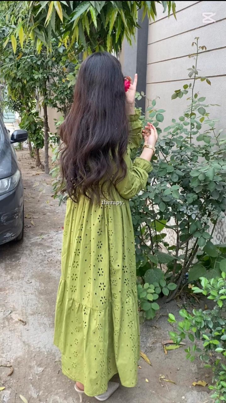 Zariah Luxe Chikankari Embroidered Grace Flow Frock